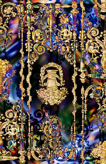 巴洛克印花华亿平台图片