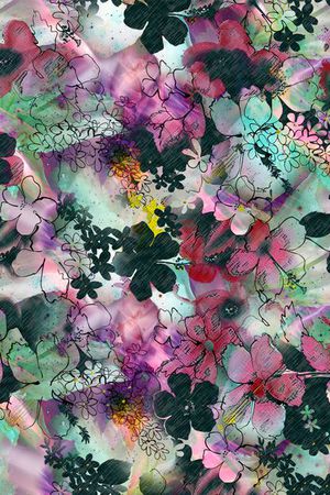 花卉印花华亿平台图片