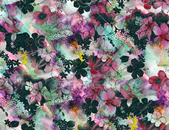 花卉印花华亿平台图片