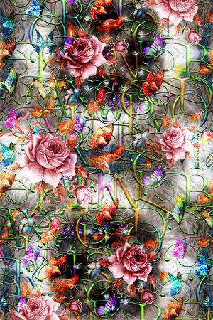 复古印花华亿平台图片