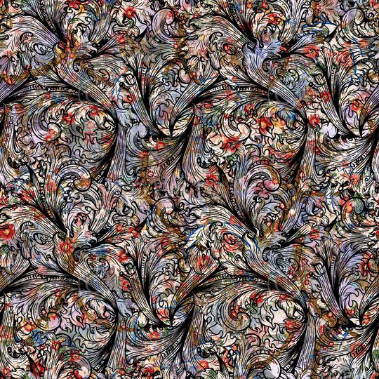 复古印花华亿平台图片