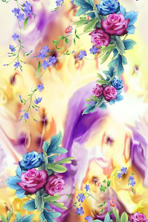 花卉印花华亿平台图片