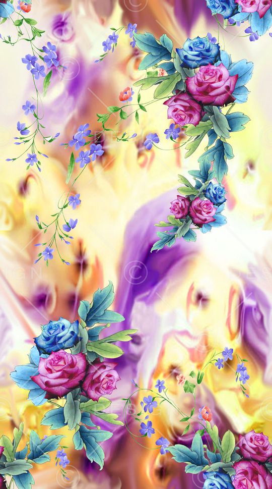 花卉印花华亿平台图片