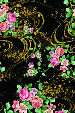 花卉印花华亿平台图片