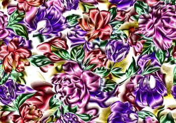 花卉印花华亿平台图片