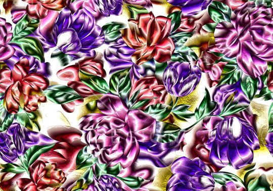 花卉印花华亿平台图片