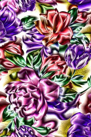 花卉印花华亿平台图片