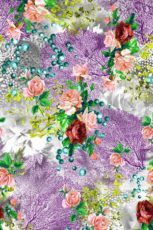 花卉印花华亿平台图片