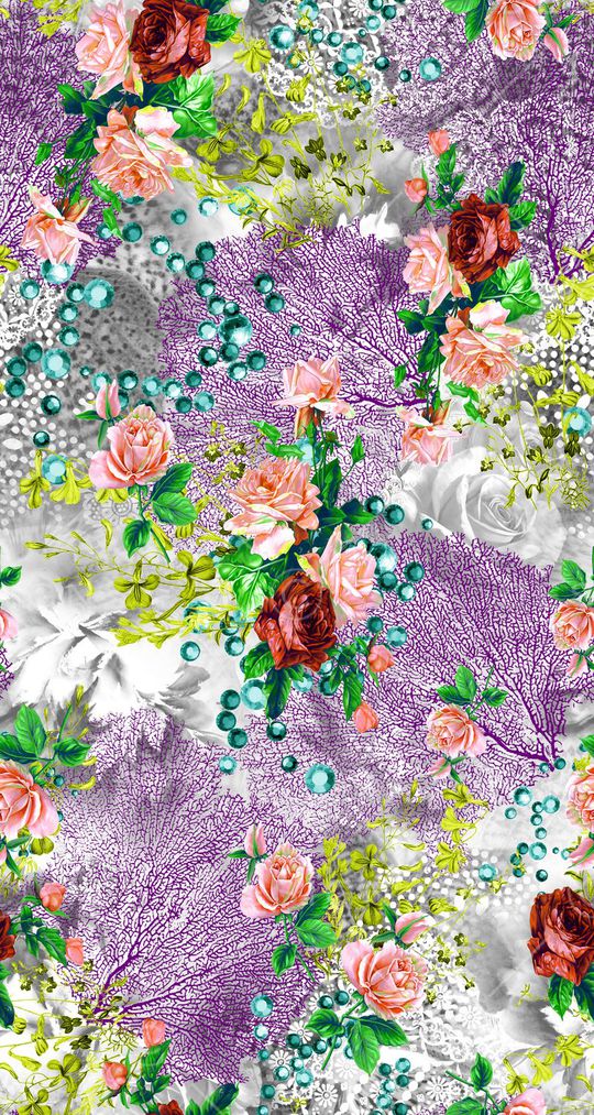 花卉印花华亿平台图片