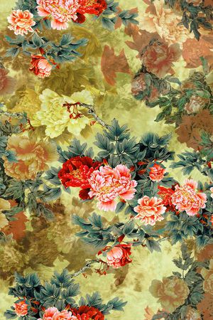 复古印花华亿平台图片