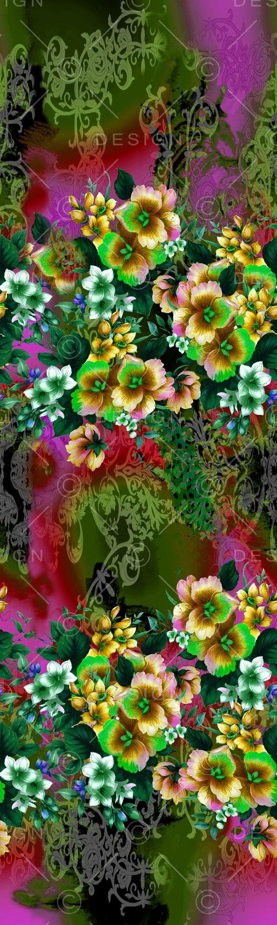 花卉印花华亿平台图片