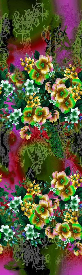 花卉印花华亿平台图片