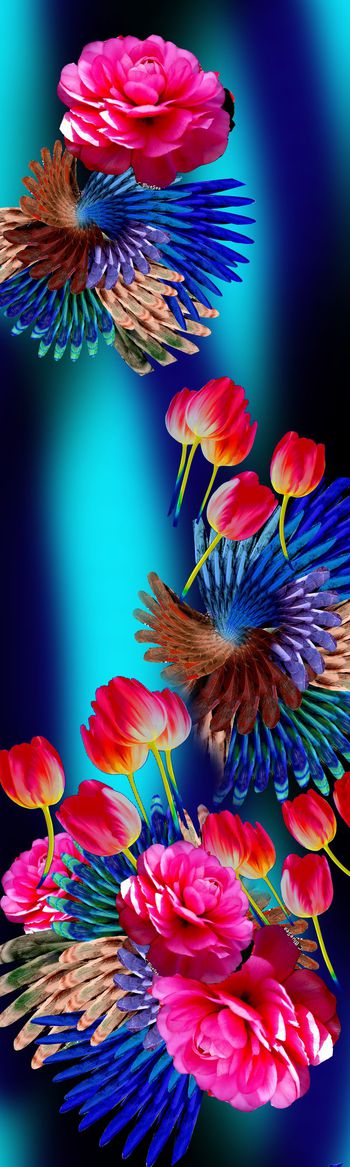 花卉印花华亿平台图片