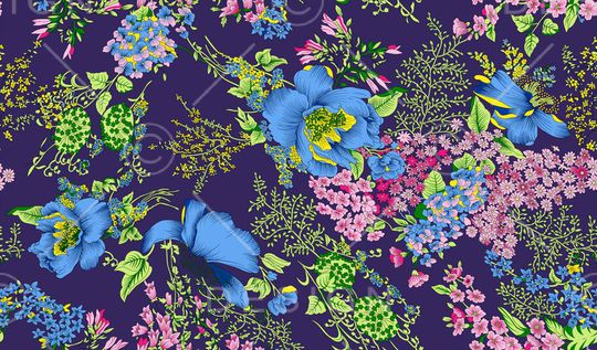 花卉印花华亿平台图片