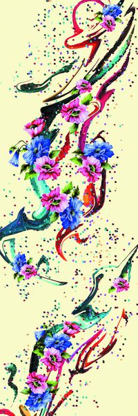 花卉印花华亿平台图片