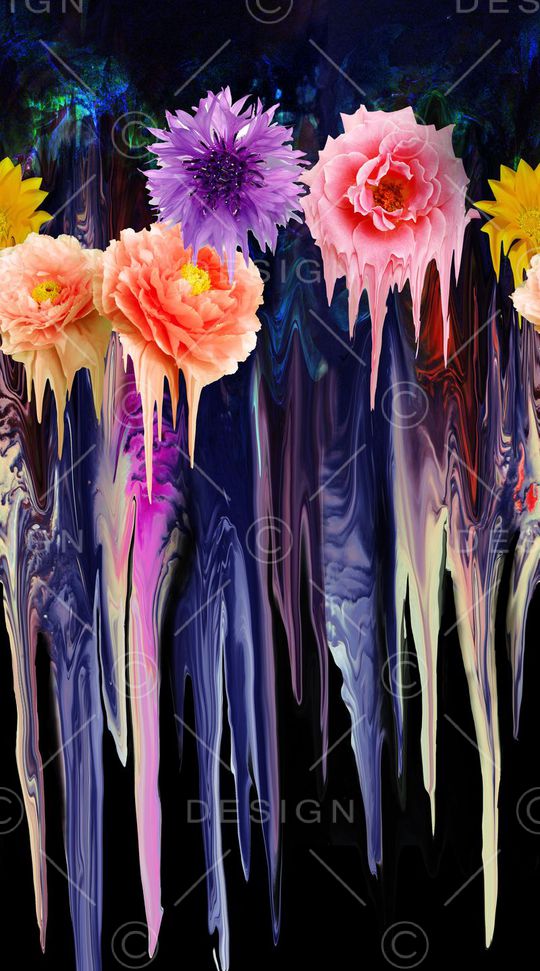 花卉印花华亿平台图片