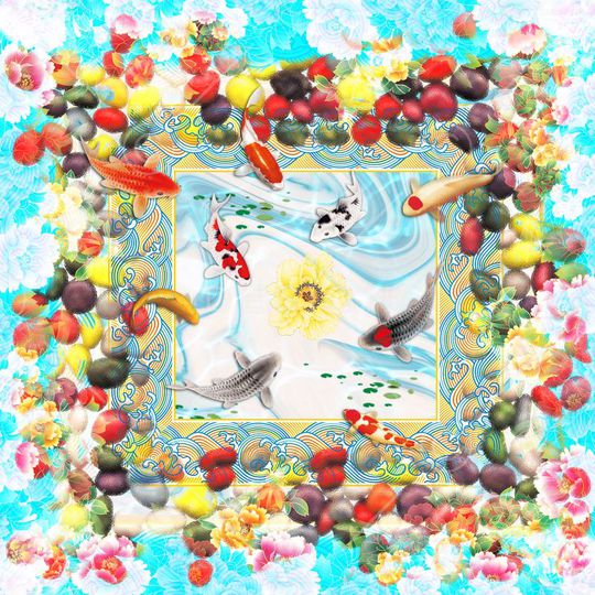 Q-围巾方巾/Scarf印花华亿平台图片