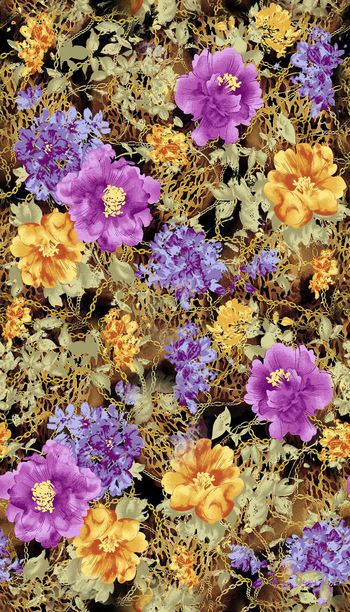 210851-豹纹链条油画花卉