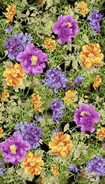 210852-豹纹链条油画花卉