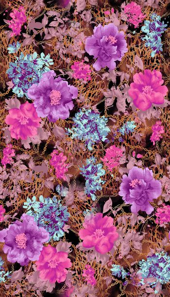 210853-豹纹链条油画花卉