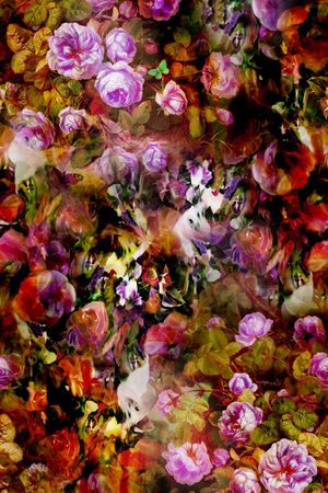 玫瑰印花华亿平台图片