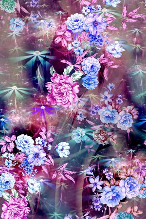 花卉印花华亿平台图片