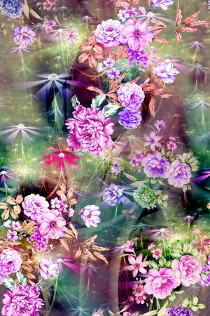 花卉印花华亿平台图片