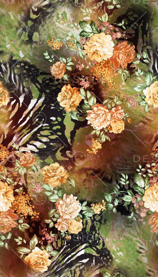 花卉印花华亿平台图片