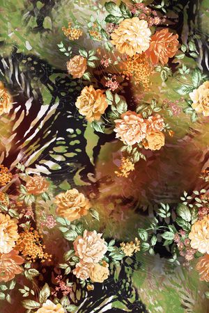 花卉印花华亿平台图片