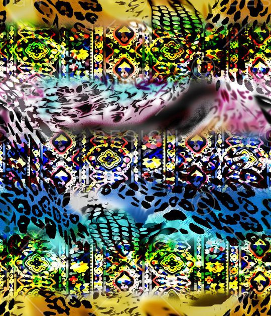 豹纹印花华亿平台图片