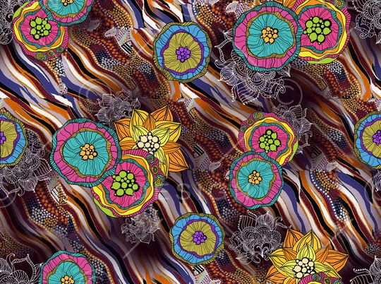 花卉印花华亿平台图片