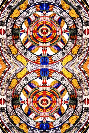 插画 圆圈印花华亿平台图片