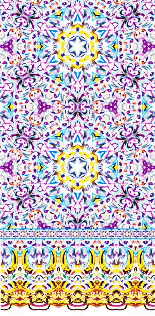 E-花卉几何/Flowers印花华亿平台图片