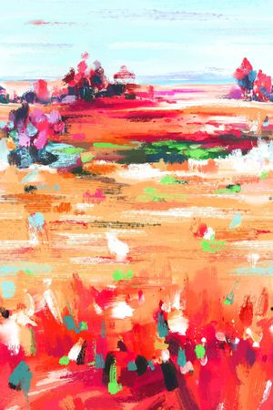 油画笔触印花华亿平台图片