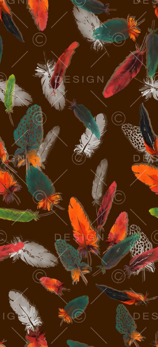 羽毛印花华亿平台图片