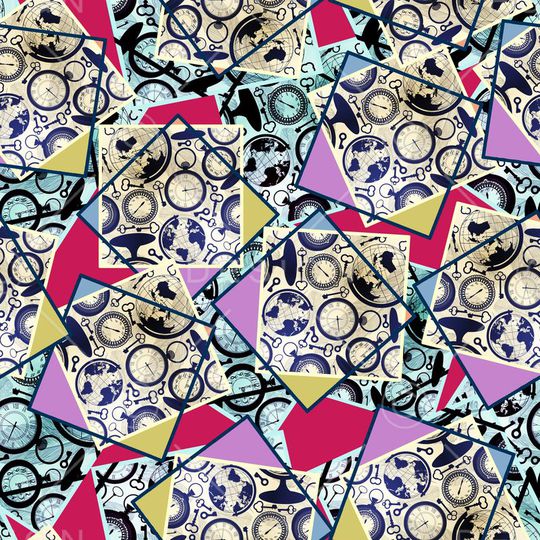 三角形印花华亿平台图片