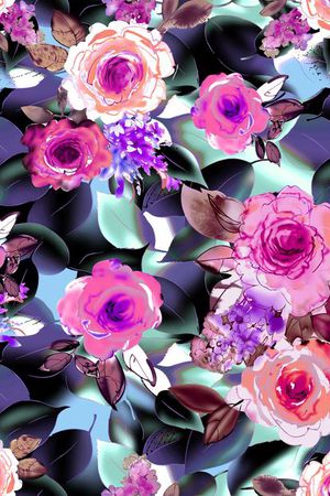 花卉印花华亿平台图片