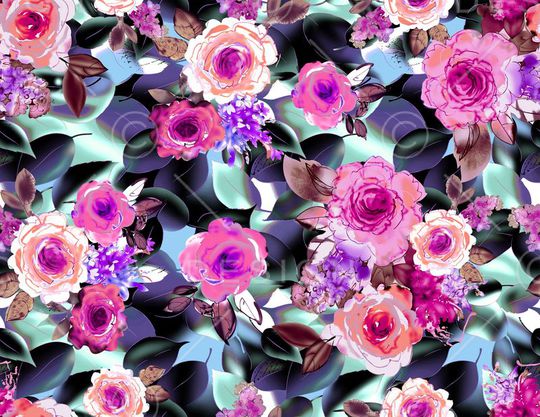 花卉印花华亿平台图片