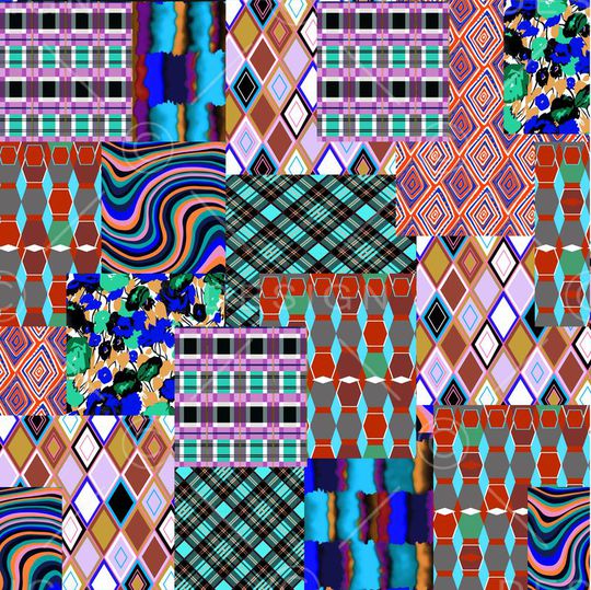 拼贴印花华亿平台图片