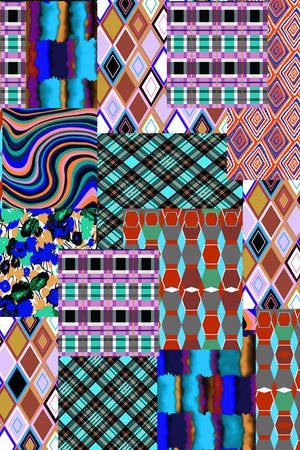 拼贴印花华亿平台图片