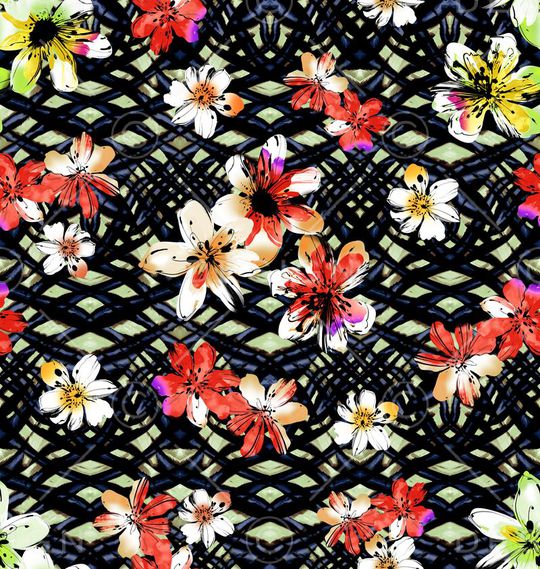 网格印花华亿平台图片