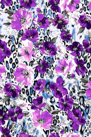 花卉印花华亿平台图片