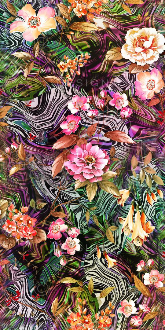 花卉印花华亿平台图片