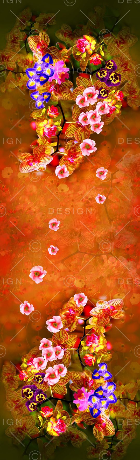 花卉印花华亿平台图片