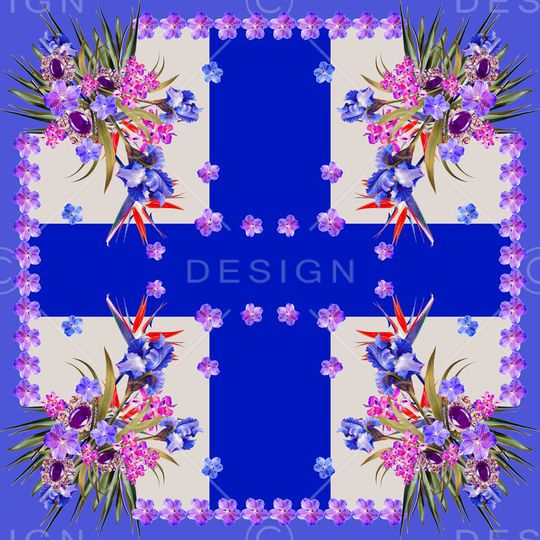 花卉印花华亿平台图片