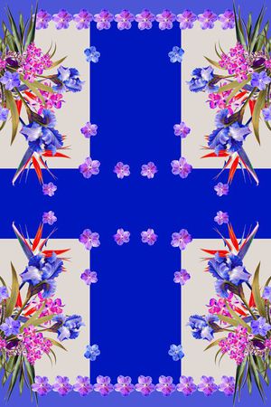 花卉印花华亿平台图片