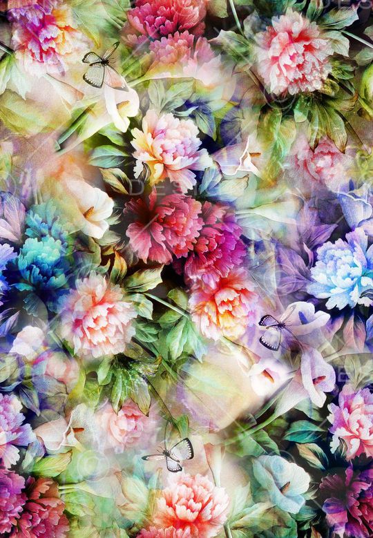 花卉印花华亿平台图片