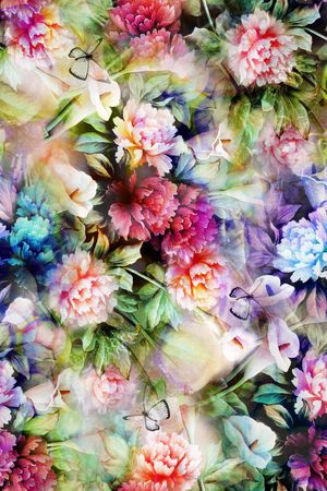 花卉印花华亿平台图片