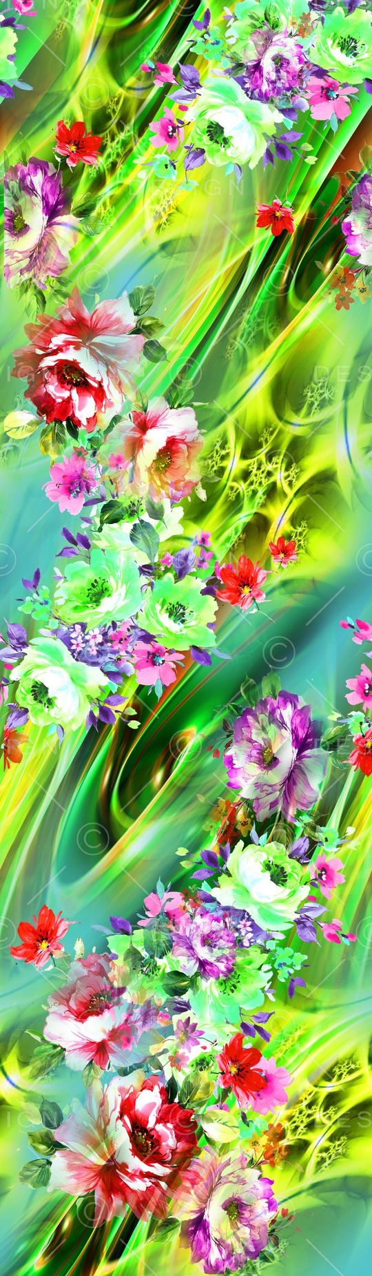 花卉印花华亿平台图片