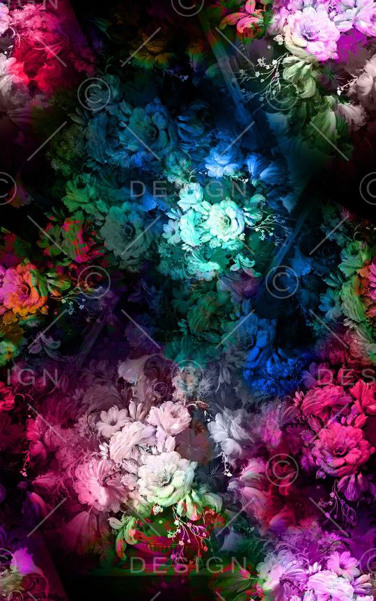 花卉印花华亿平台图片